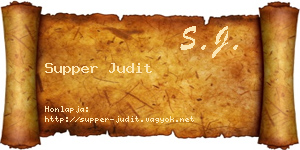 Supper Judit névjegykártya